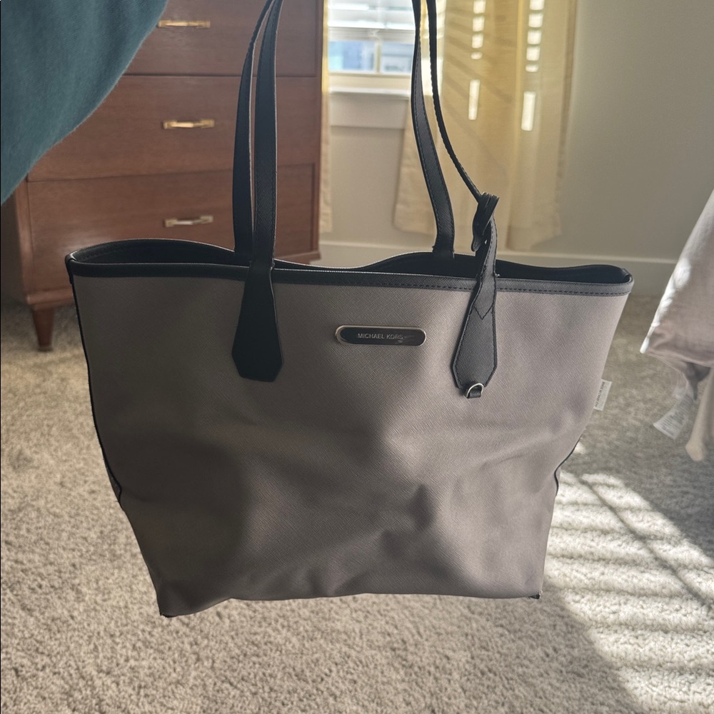 Michael Kors Reversible Black and Gray Tote Bag